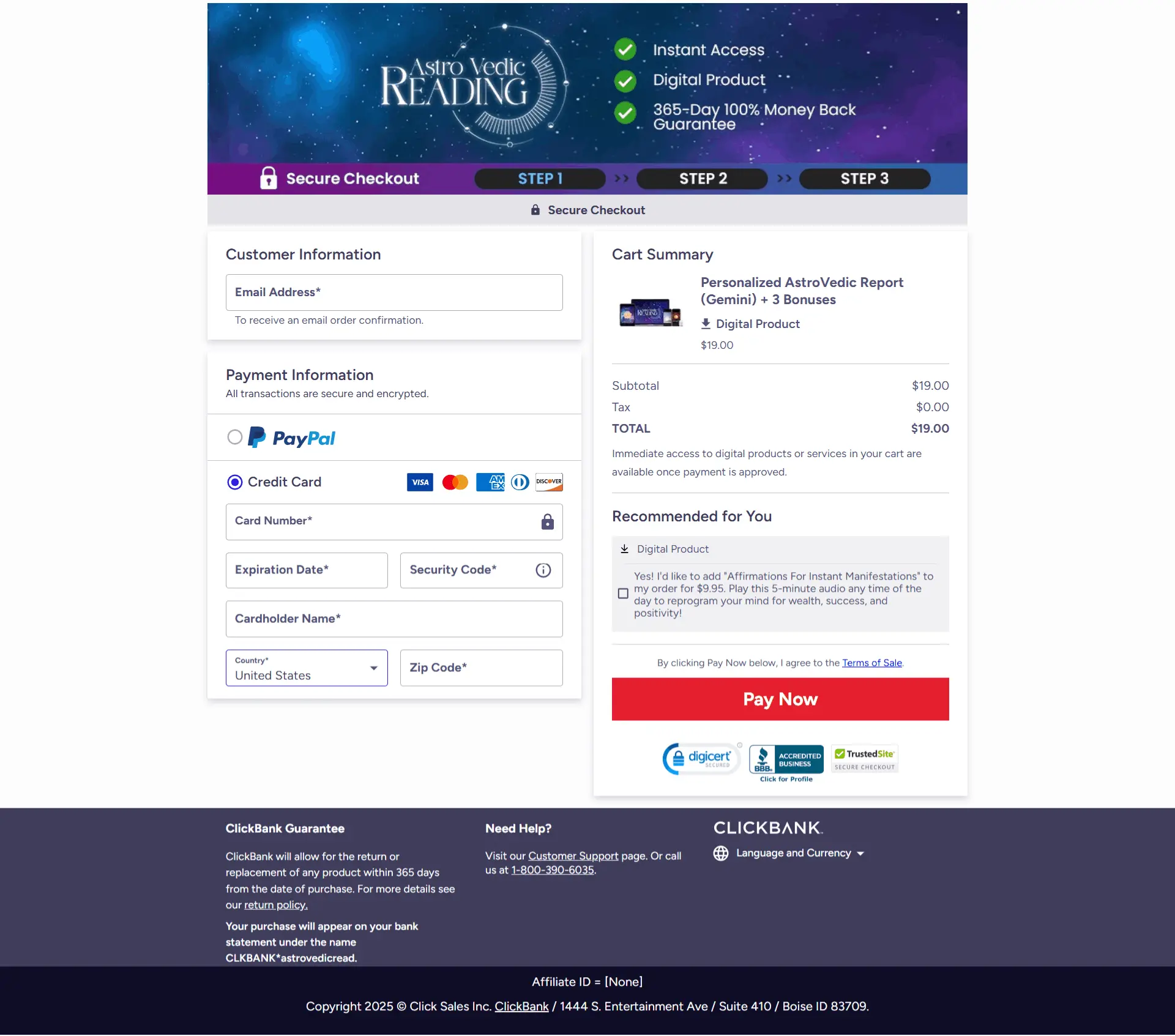 AstroVedic Report -cart page